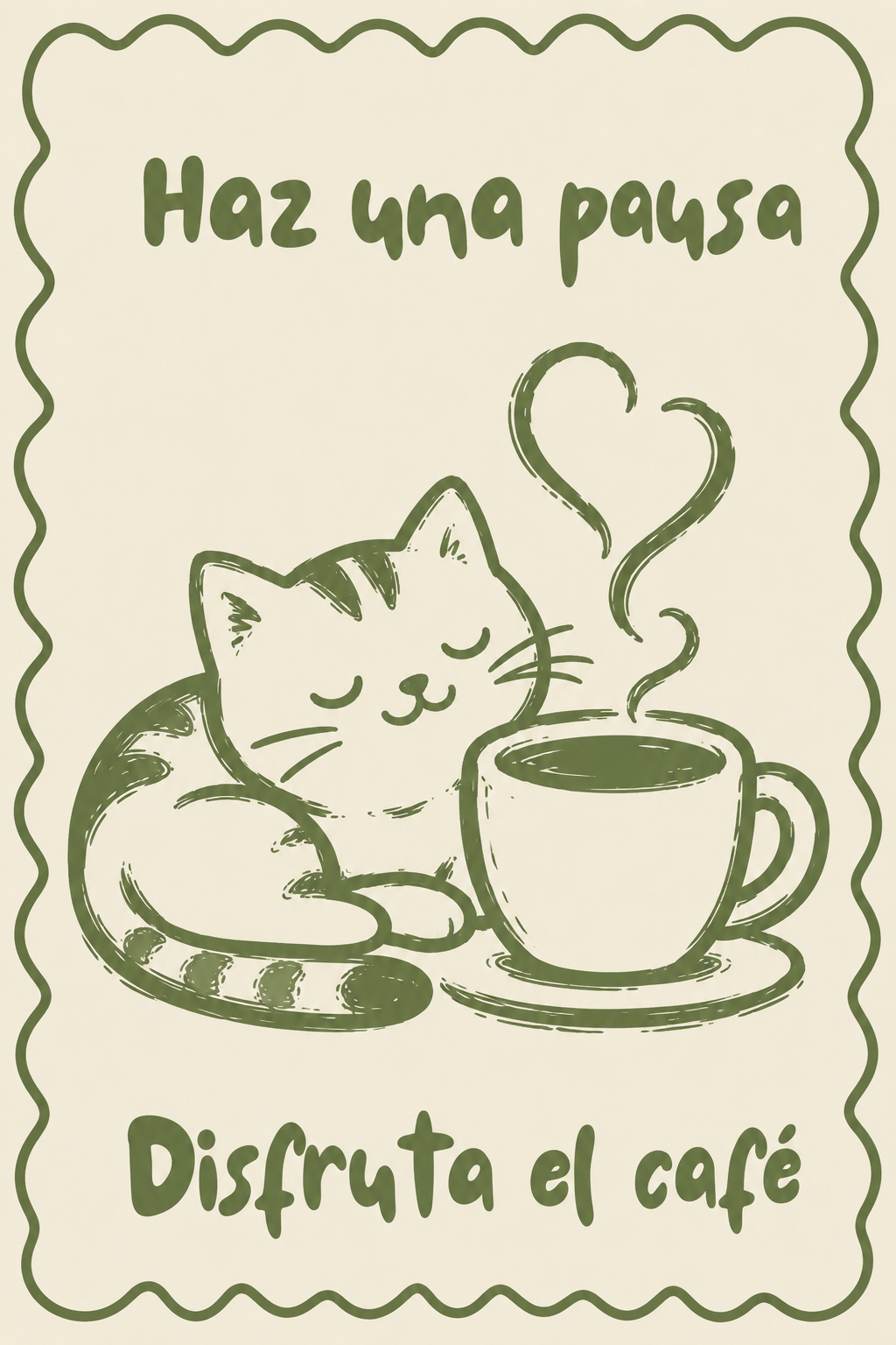 Ilustración Pausa Café: haz una pausa, disfruta el café